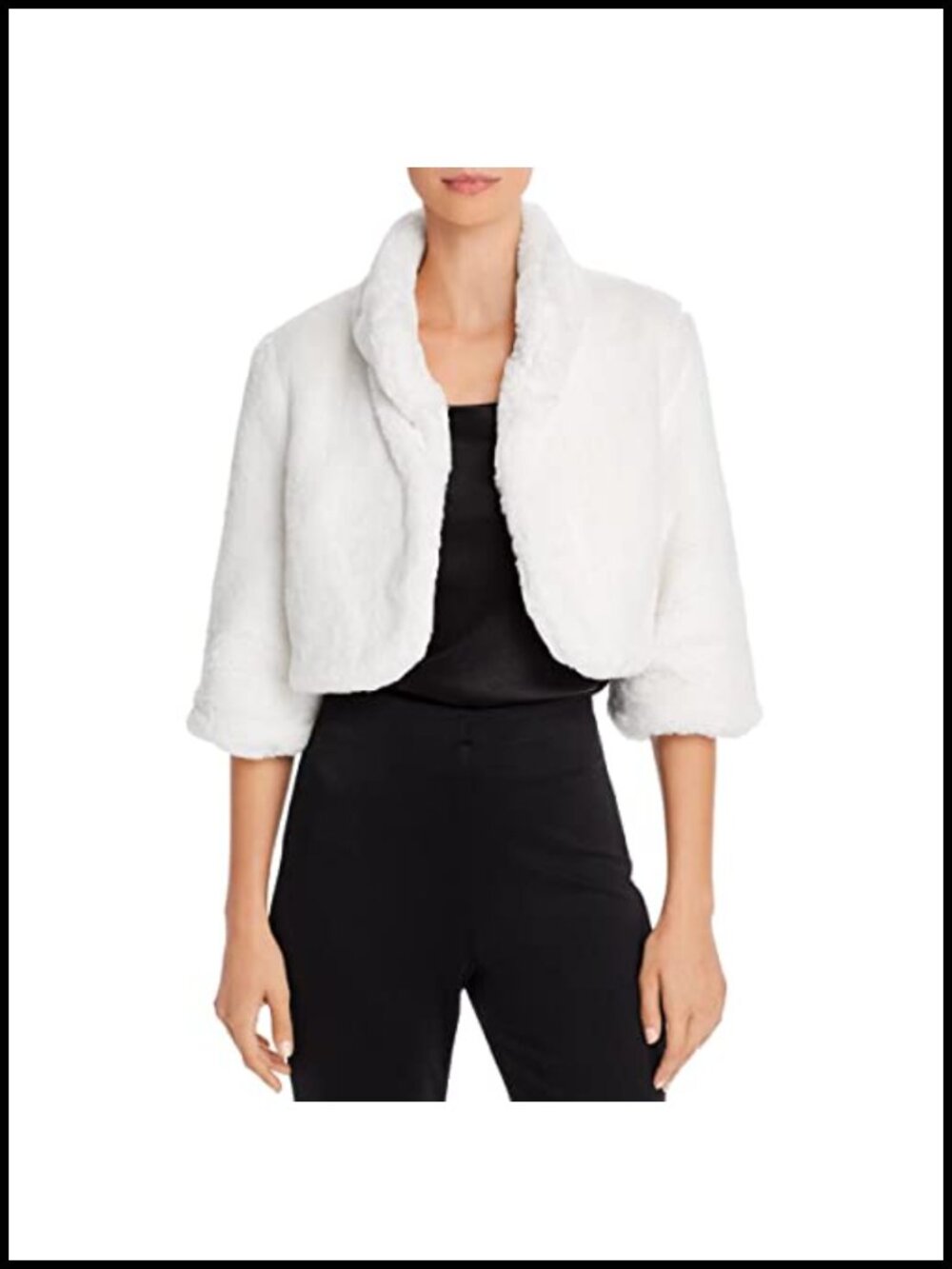 Faux Fur Shrug Cropped Evening Wrap Wedding Formal Cover-up